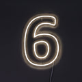 Tall 6 Neonskilt