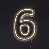 Tall 6 Neonskilt