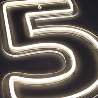 Tall 5 Neonskilt