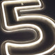 Tall 5 Neonskilt