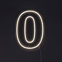 Tall 0 Neonskilt