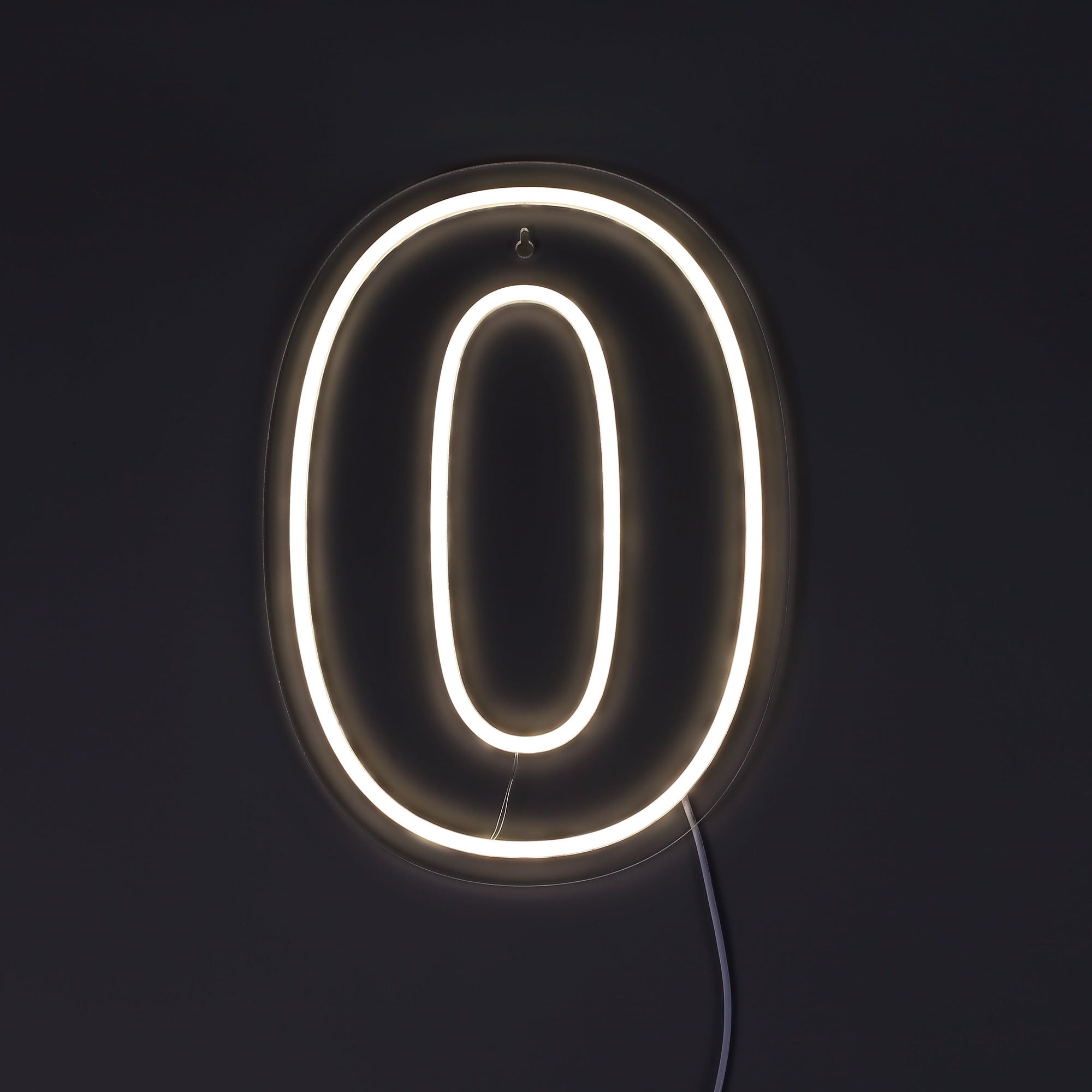 Tall 0 Neonskilt