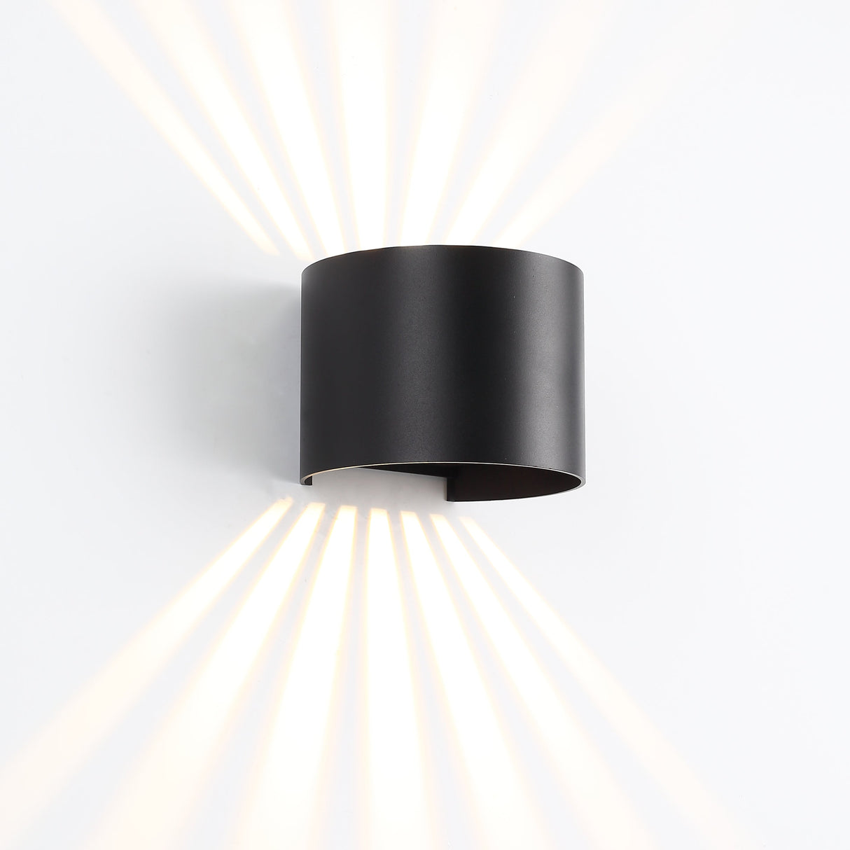 Sunset Round IP65 6W Utendørs vegglampe Svart