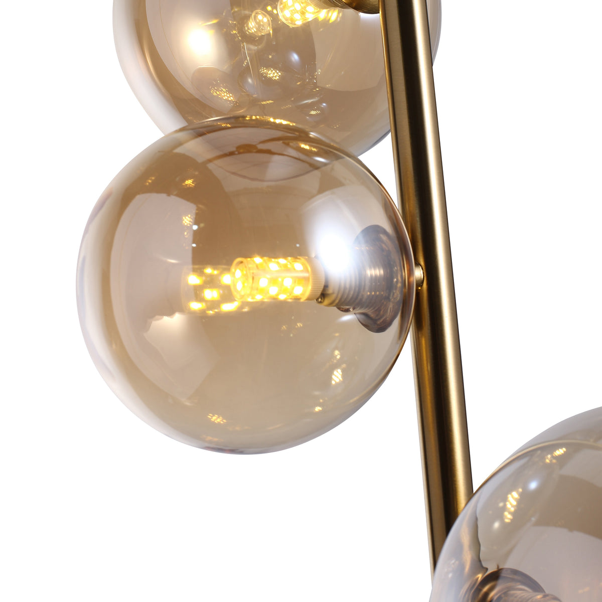 Valencia Hjørnependel Messing/Amber