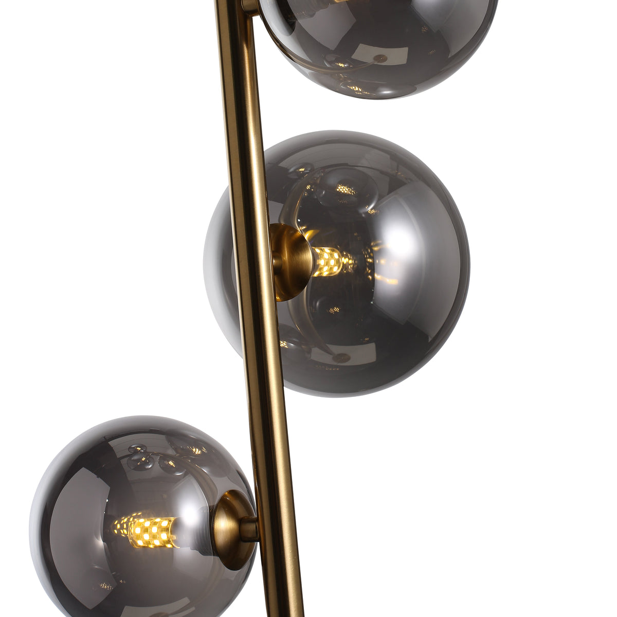 Valencia Gulvlampe Messing/Smoke