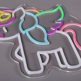 Unicorn Baby Neon Vegglampe
