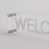 Welcome LED Neon Box Bordlampe