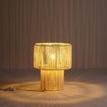 Braided Bordlampe - Raw White