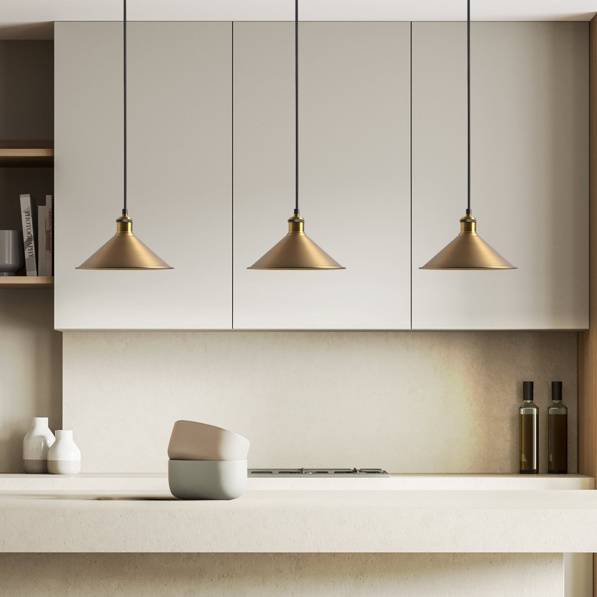Coffee Taklampa Ø26 Borstad Mässing-Lampconcept.se