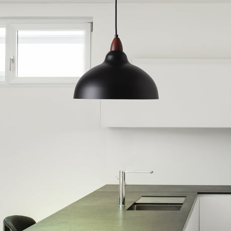 Oak Pendel Ø35 Mørkt Tre-Nordic Seasons-Lampconcept.no