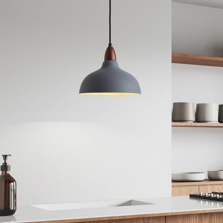 Oak Pendel Ø24 Mørkt Tre-Nordic Seasons-Lampconcept.no
