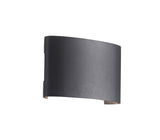 Ortelo 4W 12cm Vägglampa Utomhus Svart-Lampconcept.se