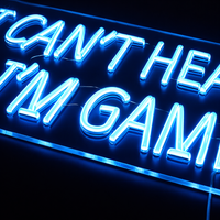 I Can’t Hear You I’m Gaming Neon Vegglampe