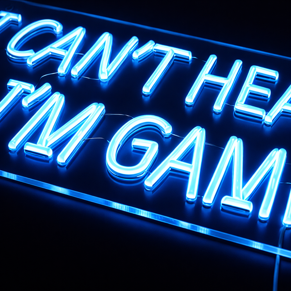 I Can’t Hear You I’m Gaming Neon Vegglampe