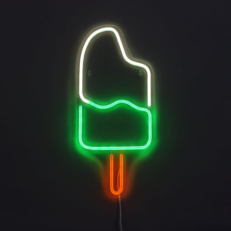 Ice Cream Neon Vägglampa Grön/Vit-Lampconcept.se