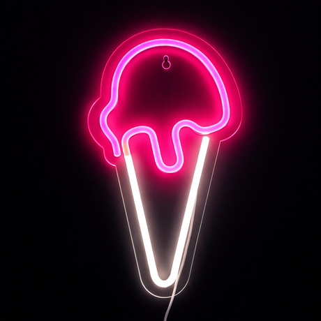 Ice Cream Neon Vegglampe