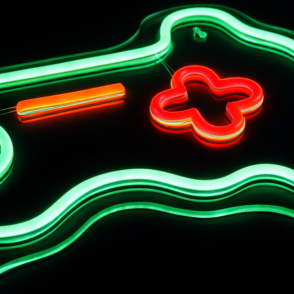 Joystick Neon Vegglampe Grønn