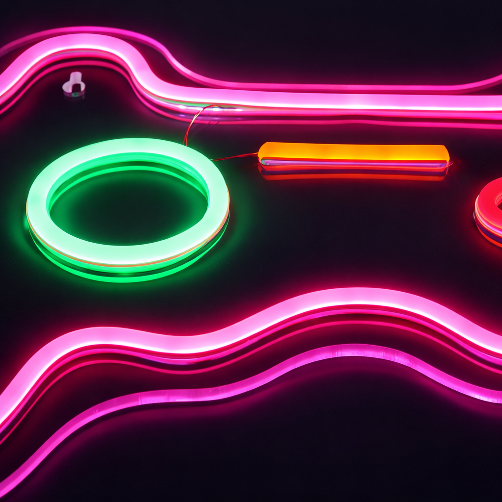 Joystick Neon Vegglampe Rosa