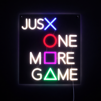 Just One More Game Neon Vegglampe
