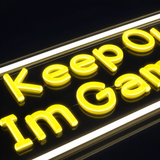 Keep Out Im Gaming Neon Vegglampe