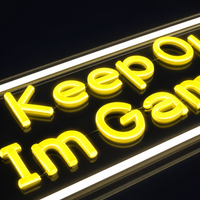 Keep Out Im Gaming Neon Vegglampe