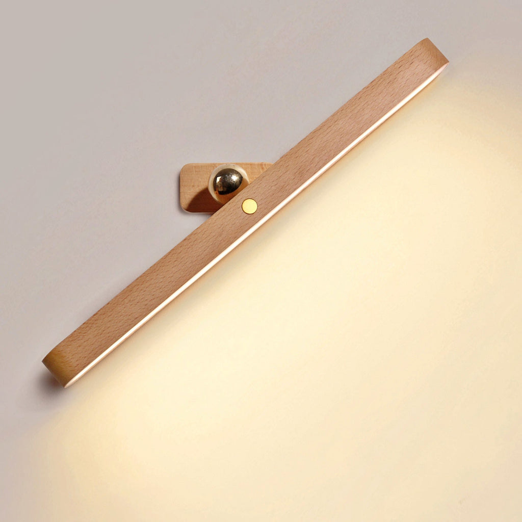 Timber Trådløs Vegglampe Lys Bjørk