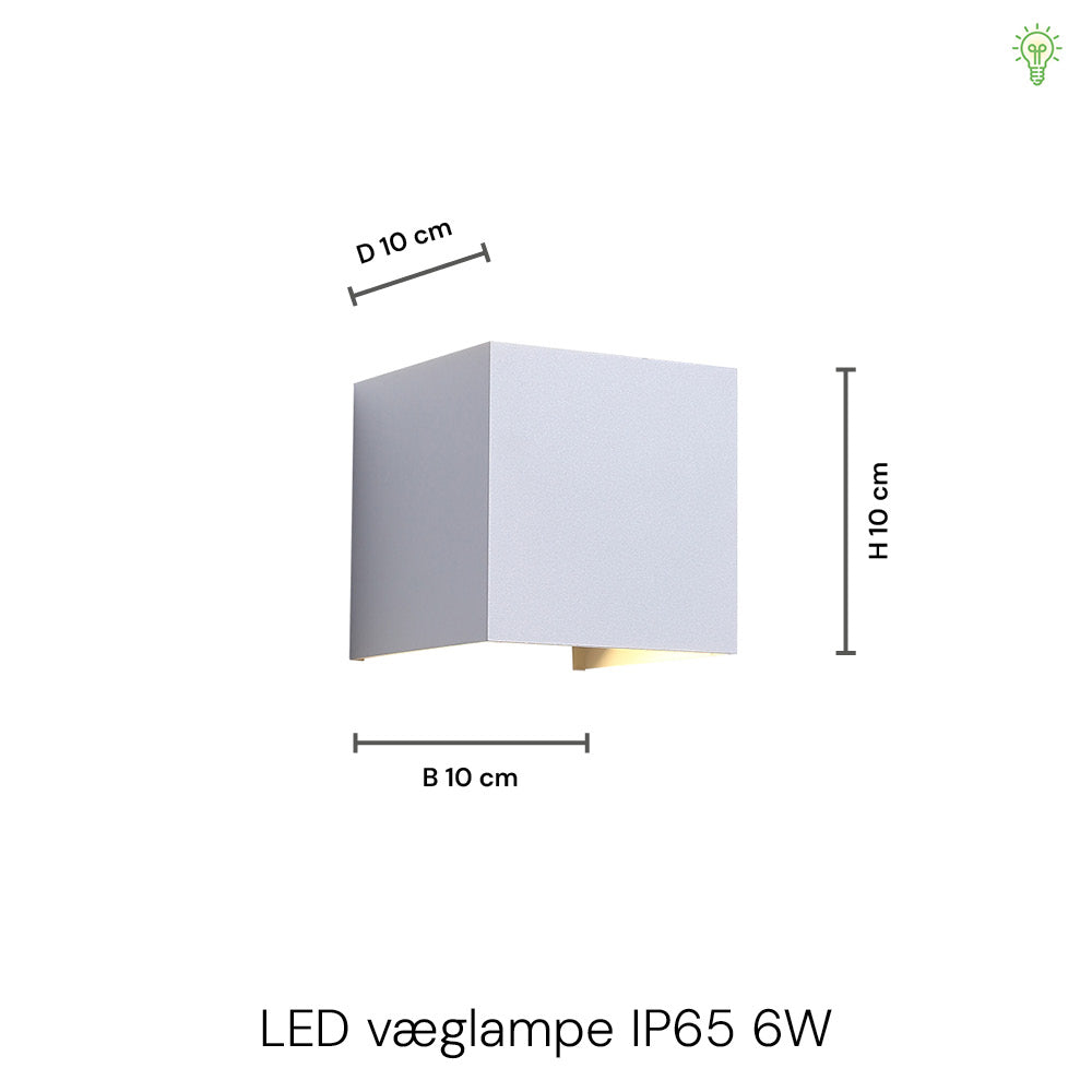 LED Vegglampe Utendørs IP54 6W