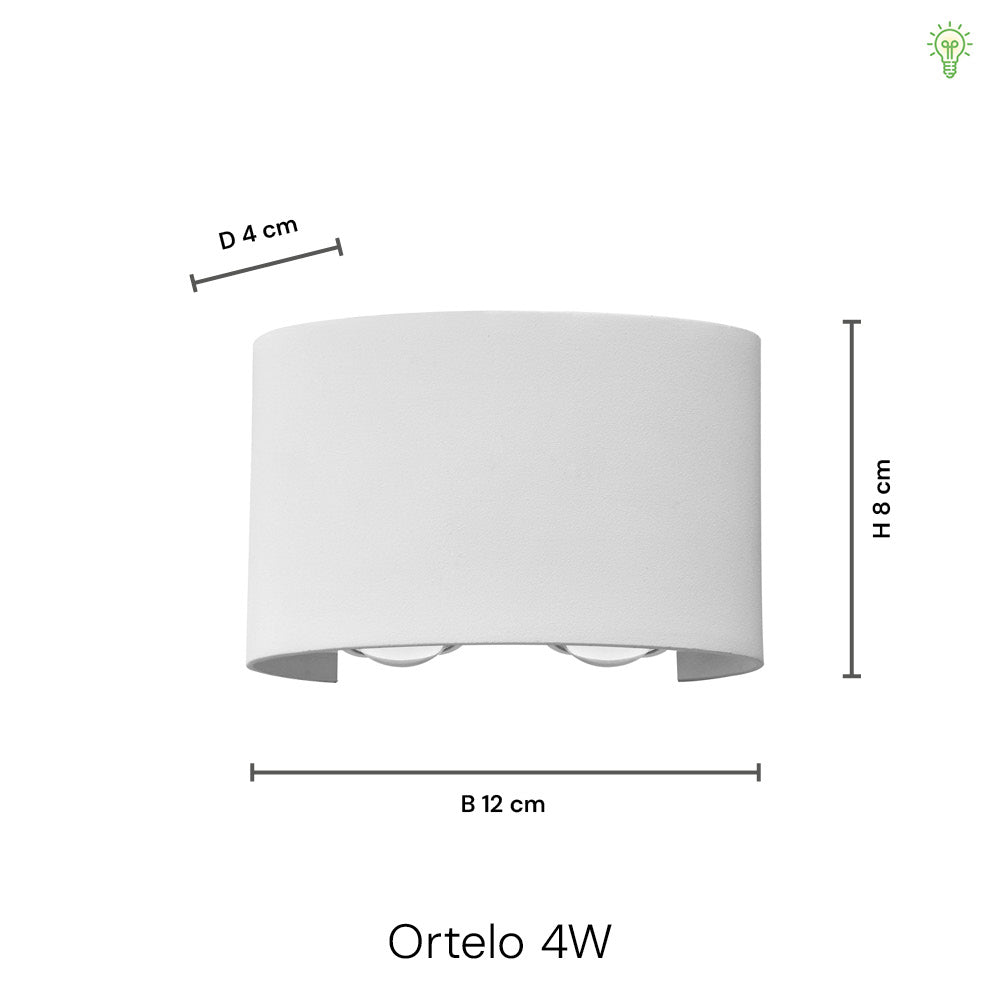Ortelo 4W 12cm Vegglampe
