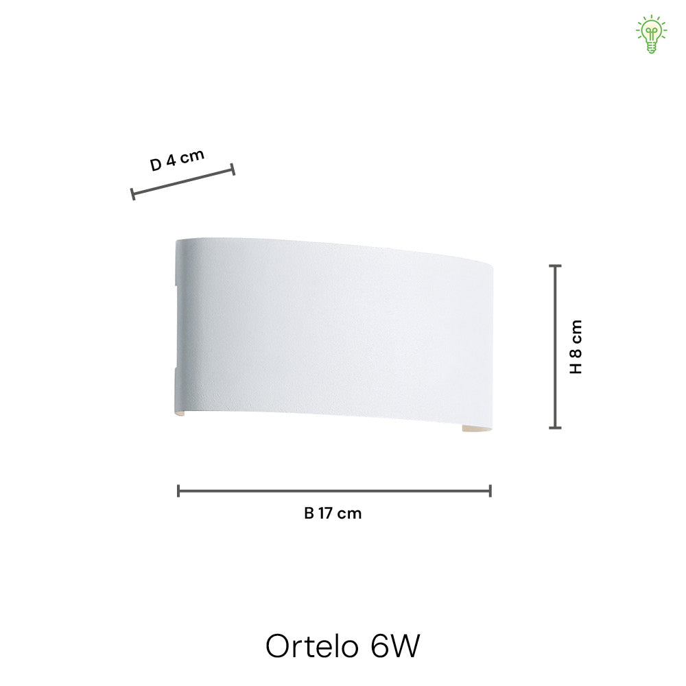 Ortelo 6W 17cm Vegglampe