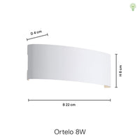 Ortelo 8W 22cm Vegglampe