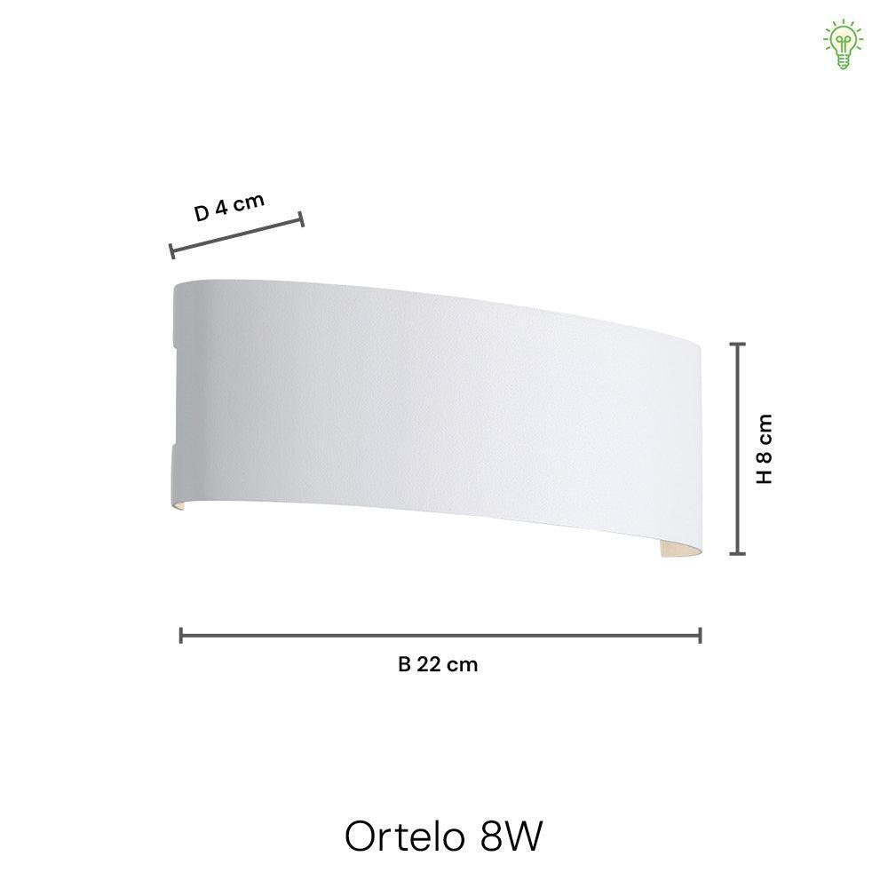 Ortelo 8W 22cm Vegglampe
