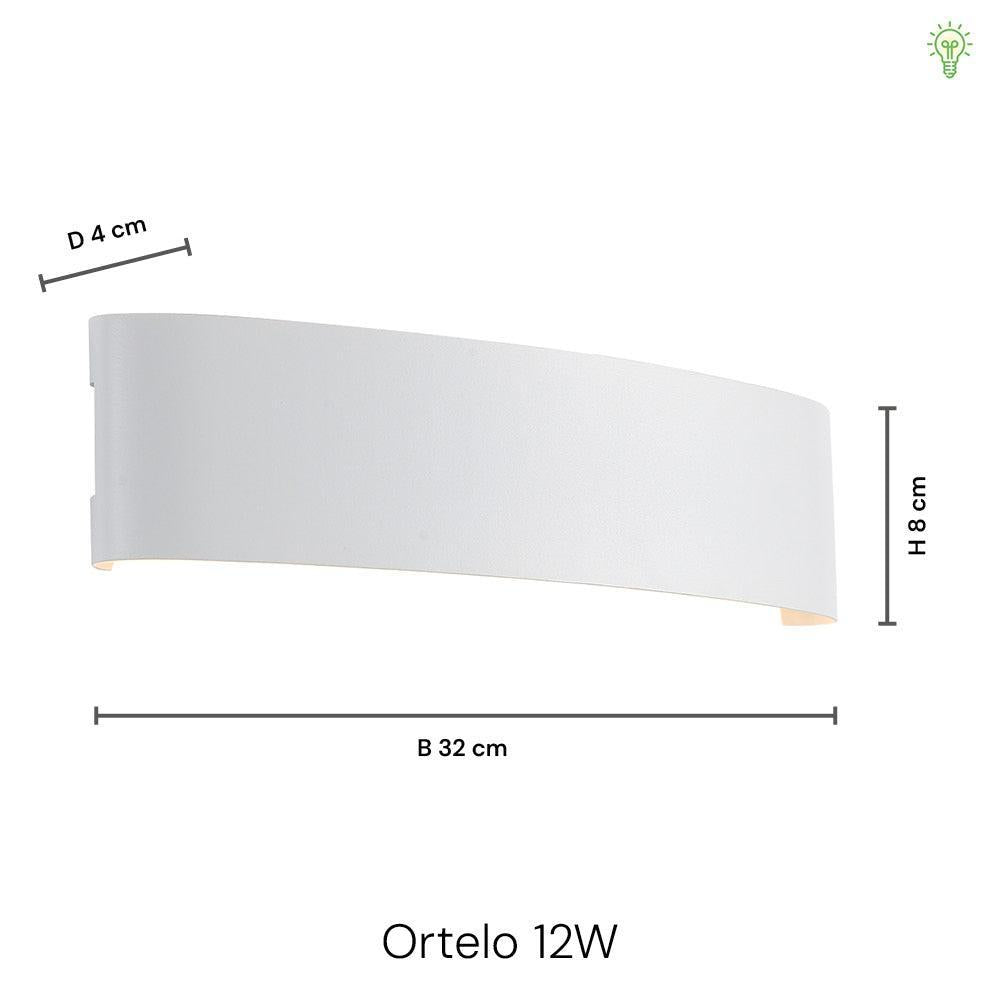 Ortelo 12W 32cm Vegglampe