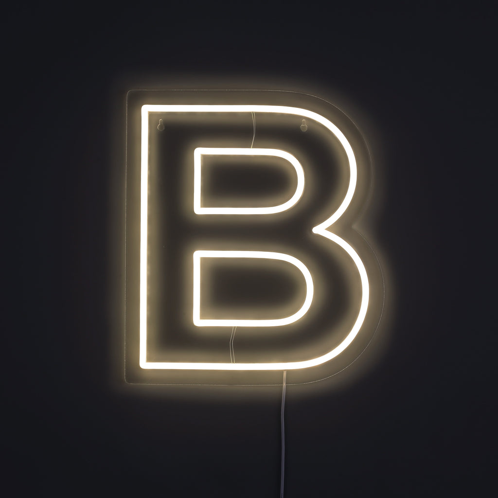 Bokstav B Neon Vegglampe