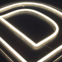 Bokstav D Neon Vegglampe