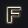 Bokstav F Neon Vegglampe