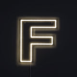 Bokstav F Neon Vegglampe