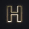 Bokstav H Neon Vegglampe