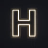 Bokstav H Neon Vegglampe