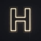 Bokstav H Neon Vegglampe