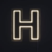 Bokstav H Neon Vegglampe