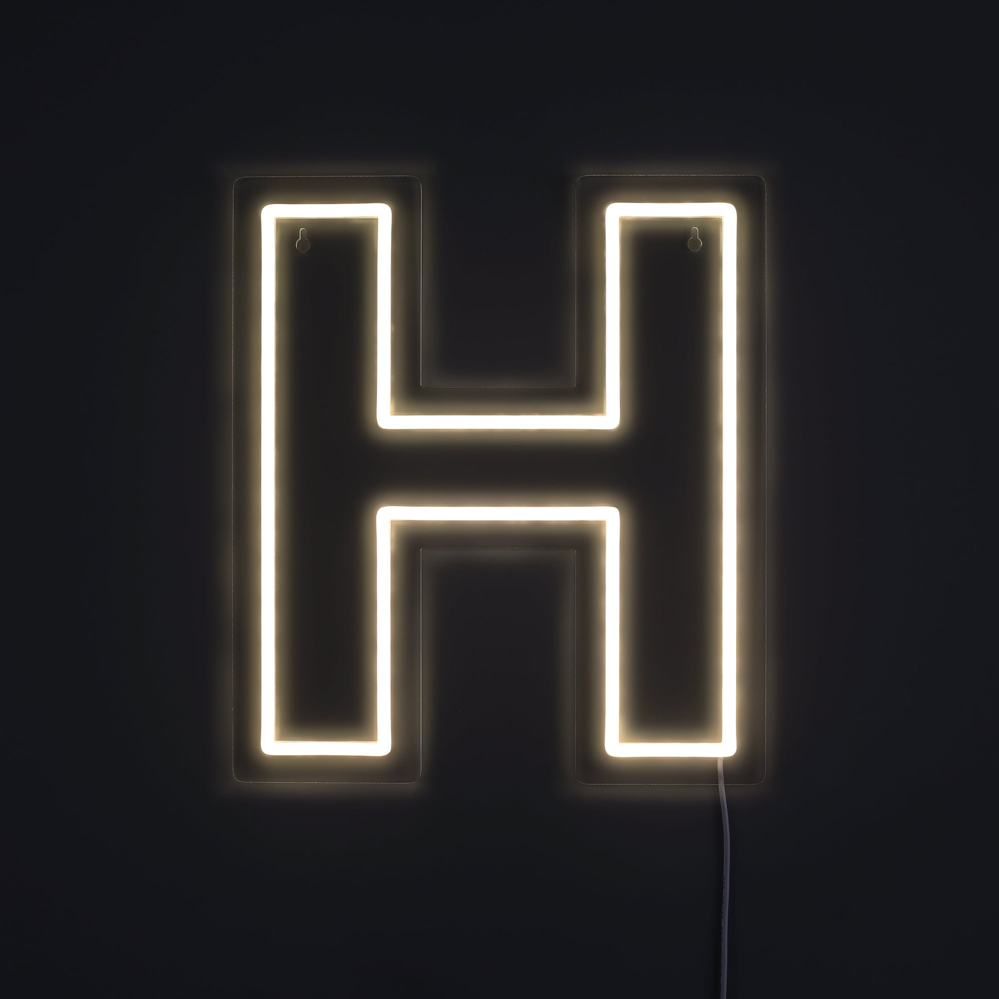 Bokstav H Neon Vegglampe