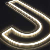 Bokstav J Neon Vegglampe