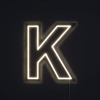 Bokstav K Neon Vegglampe