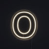 Bokstav O Neon Vegglampe