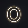 Bokstav O Neon Vegglampe