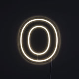 Bokstav O Neon Vegglampe