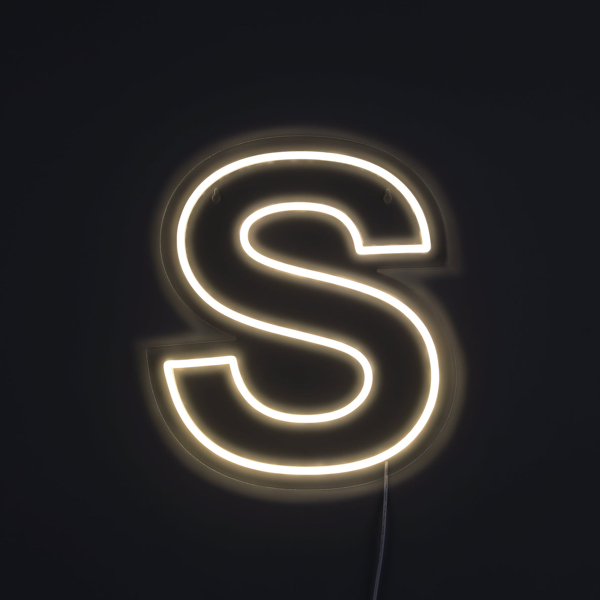 Bokstav S Neon Vegglampe