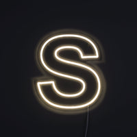 Bokstav S Neon Vegglampe