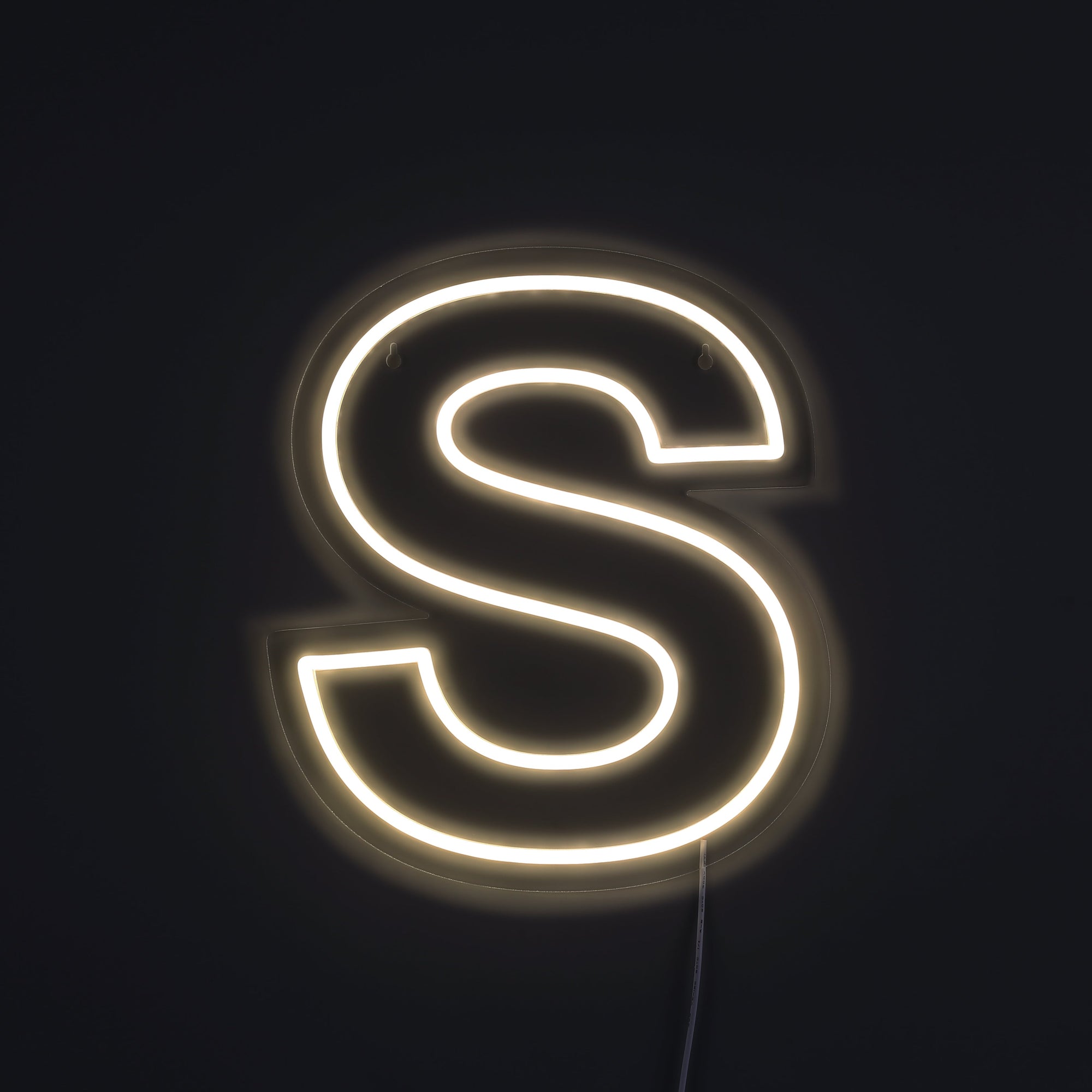 Bokstav S Neon Vegglampe