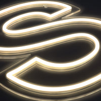 Bokstav S Neon Vegglampe